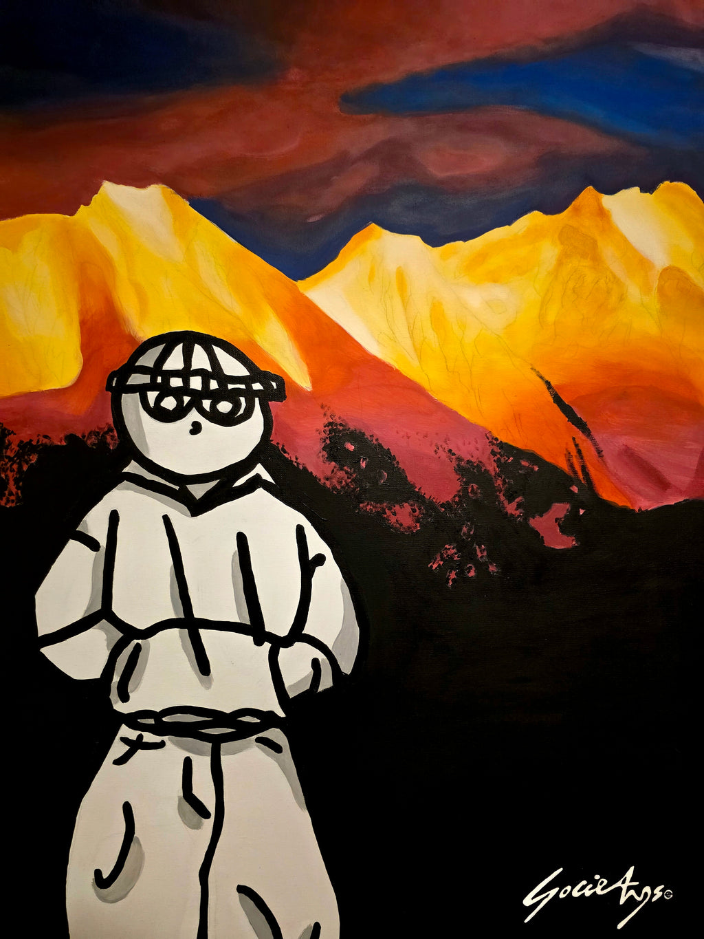 - SILENT SHINE - ORIGINAL ACRYLIC PAINTING (70X100CM)